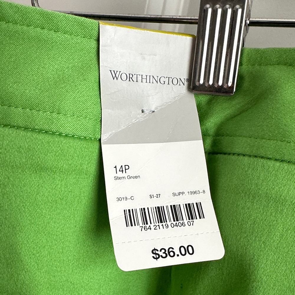Worthington Bright Green Stretch Pants - Picture 3 of 10
